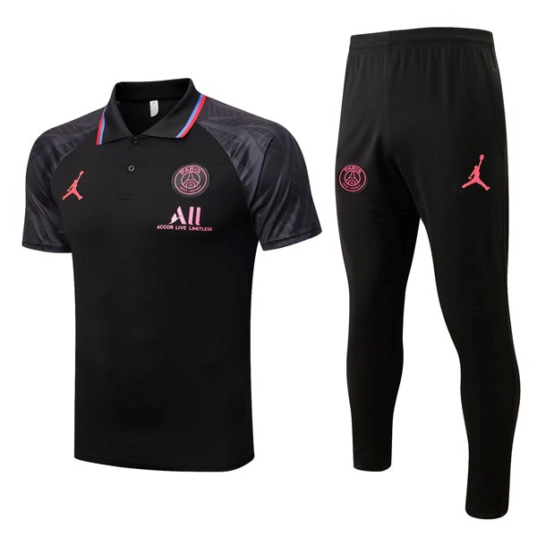 Polo PSG Conjunto Completo 2022 2023 Negro Gris